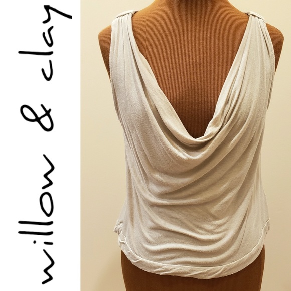 Willow & Clay Tops - WILLOW & CLAY Cowl Neck Sleveless Shirt Willow & Clay Tops - WILLOW & CLAY Cowl Neck Sleveless Shirt